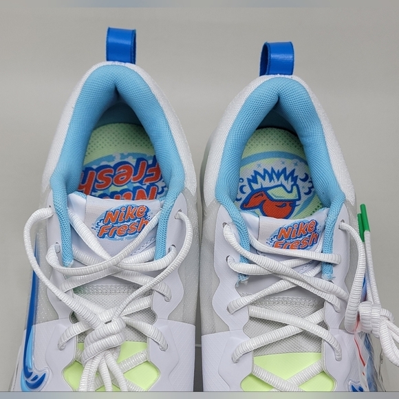 Nike Force Trout 9 Pro Cleats White/Barely Volt/Blue FQ7941-100 Men Size 7.5 New - Picture 8 of 9